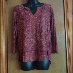 Lucky Brand cotton boho fall top